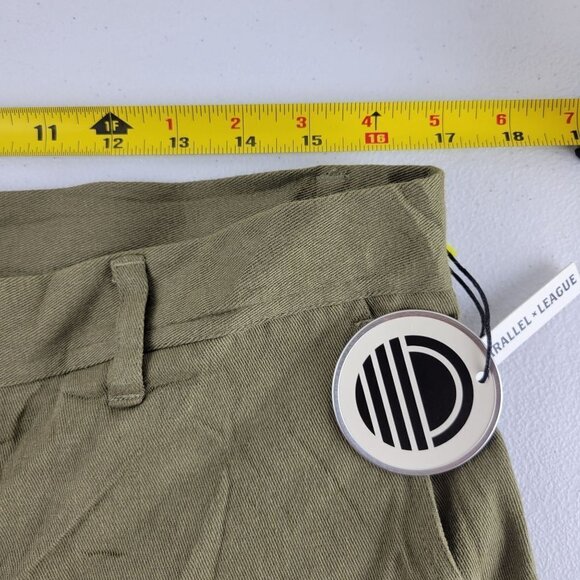 Parallel X League Knox Chino Shorts Army Embroidered Cotton Small Mens NWT - Picture 10 of 12